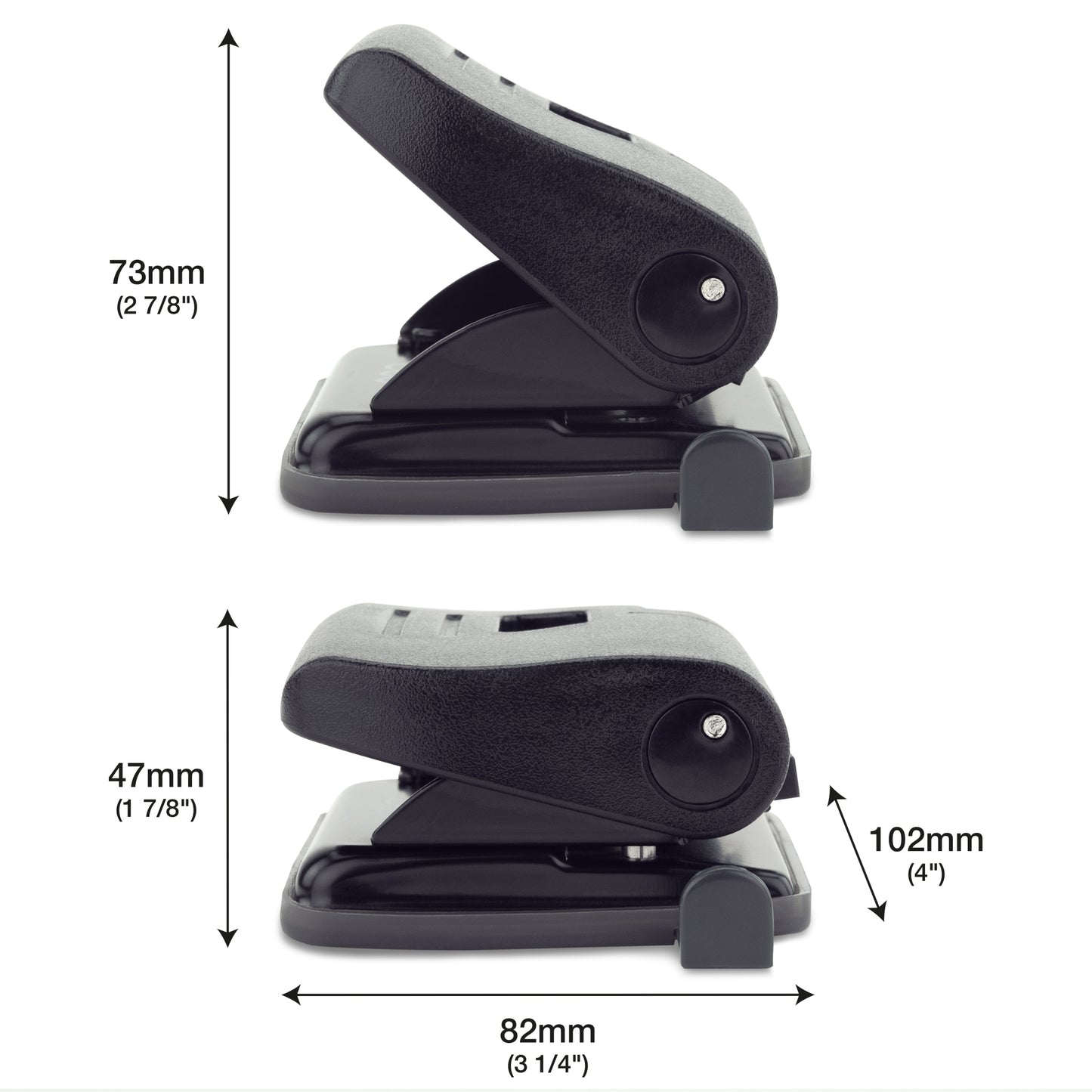 Hole punch RAPESCO ECO Medium, 2 holes, 22 sheets, black