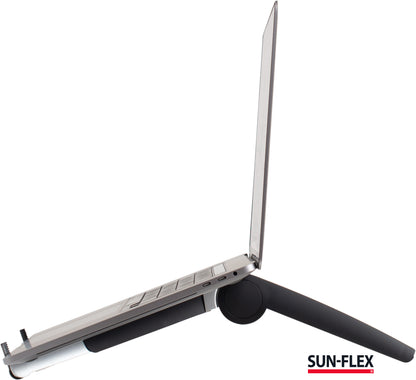 Nešiojamojo kompiuterio stovas SUN-FLEX®GRAVITY STAND, metalinis, juodos/sidabrinės spalvos
