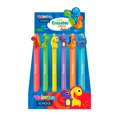Automatic erasable pen COLORINO with dinosaurs, various colors, 0.5 mm