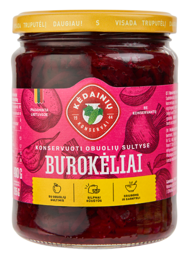 Canned beets in apple juice, 480 g