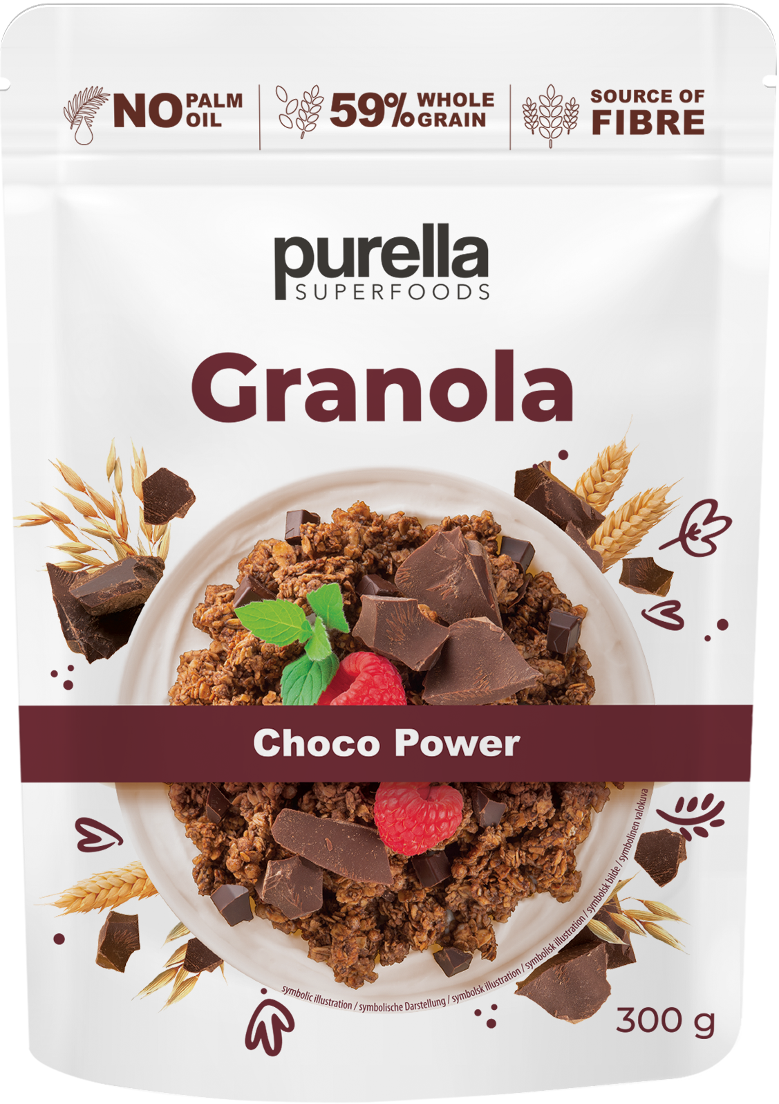 Granola PURELLA, su šokoladu ir riešutais, 300 g