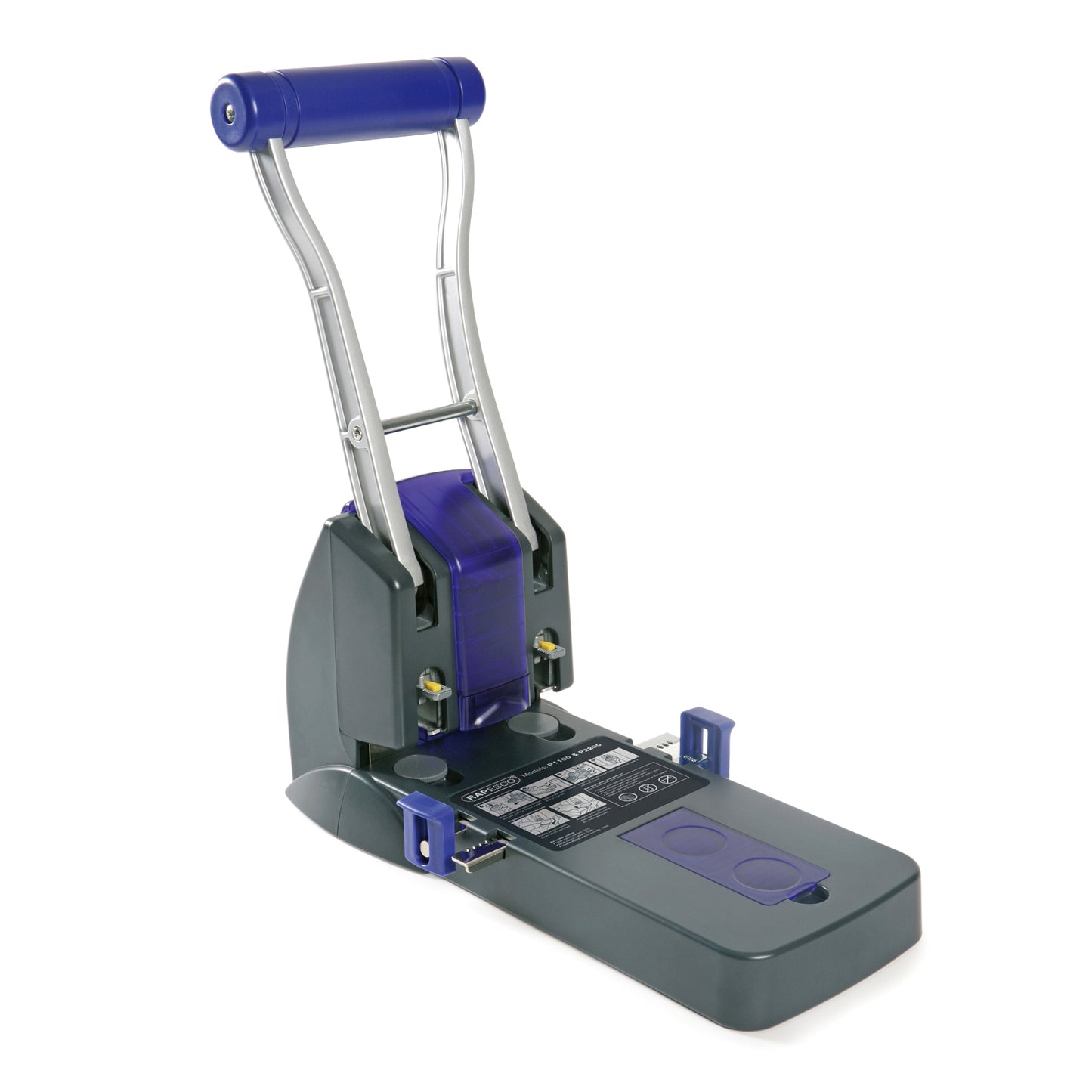 Hole punch RAPESCO Eco P2200, 2 holes, 150 sheets, black/purple