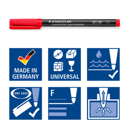 Žymeklis STAEDTLER OHP LUMOCOLOR 317/318, 0,6 mm, JUODA