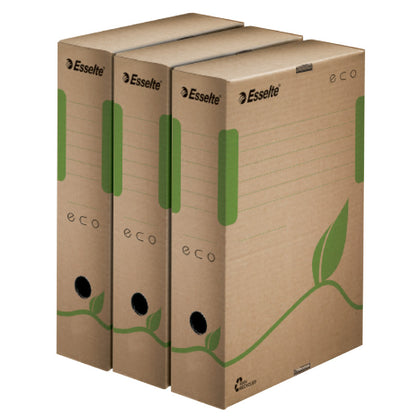 Archival box ESSELTE, 327 x 80 x 233 mm, brown