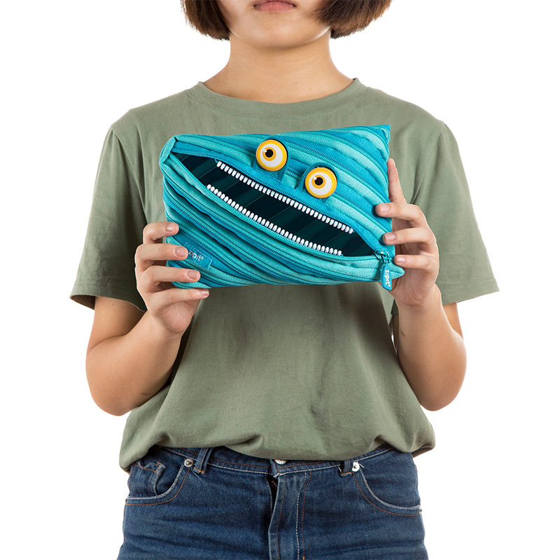 Pencil case ZIPIT Wildlings Jumbo Pouch, ZTMJ-WD-CRE, blue