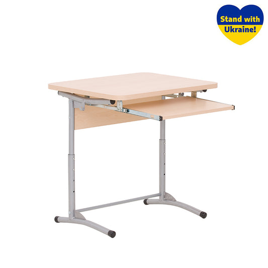School desk NOWY STYL, 172/1A (SL) ALU, single with pull-out drawer