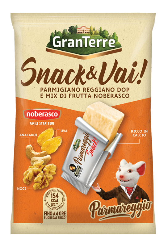 Kietojo PARMIGIANO  sūrio PARMIGIANO REGGIANO 30 % rieb. ir džiovintų vaisių ir riešutų užkandis,35g