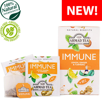 Ahmad Tea Natūrali arbata ''Immune'', vokeliuose su siūlu, 20 vnt.