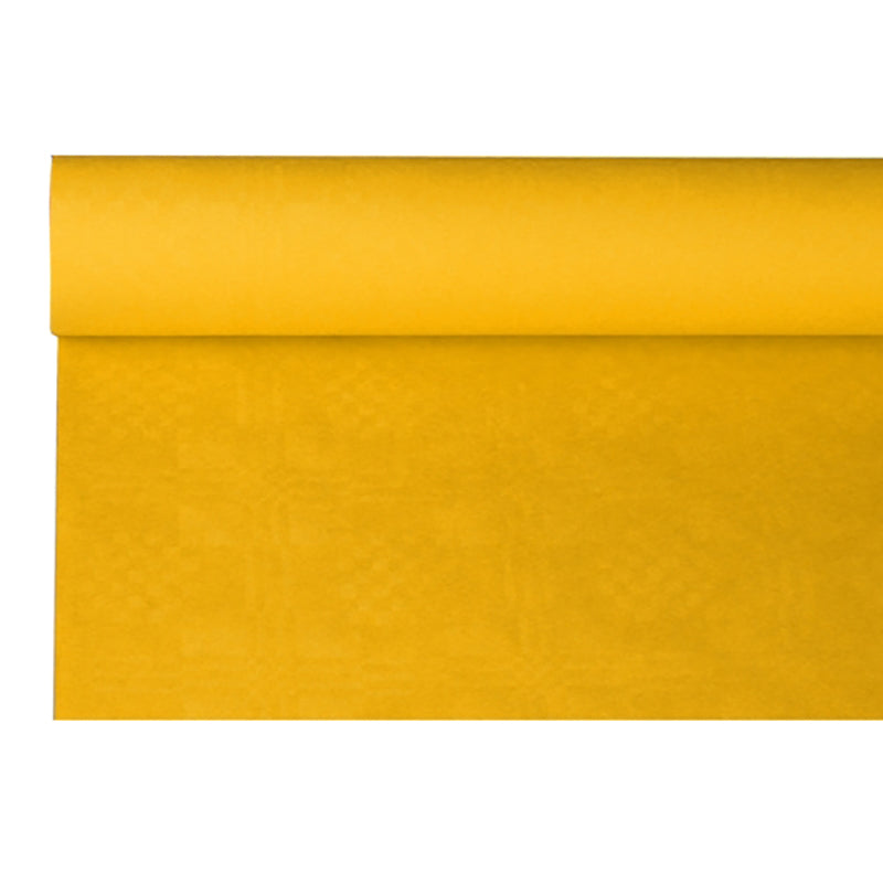Tablecloth PAP STAR, paper, 8 x 1.2 m, yellow