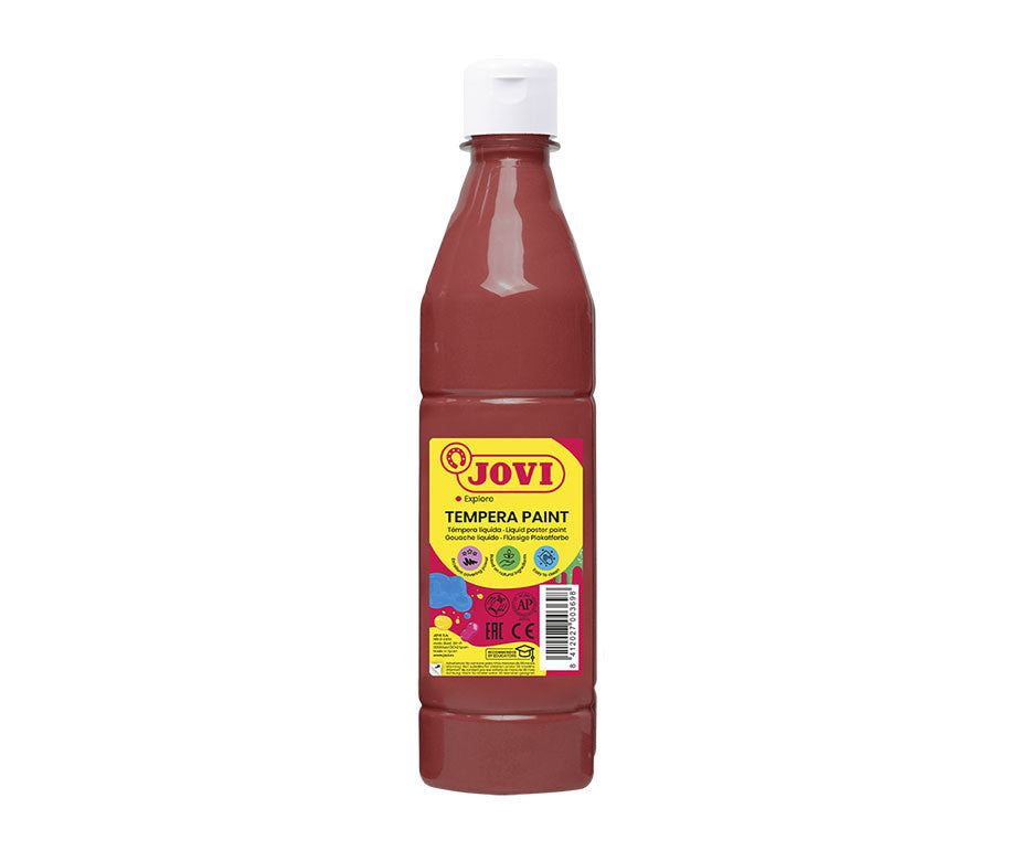 Liquid gouache in a bottle JOVI, 500 ml, brown color.