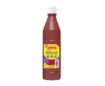 Liquid gouache in a bottle JOVI, 500 ml, brown color.