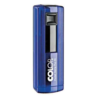Pocket stamp COLOP POCKET STAMP PLUS 30, blue body, blue pad
