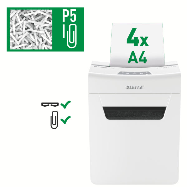 Document shredder Leitz IQ Protect Premium 4M, P-5, 2x15mm, 14L
