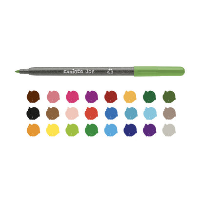 Felt-tip pens CARIOCA JOY ECOFAMILY, 24 pcs.