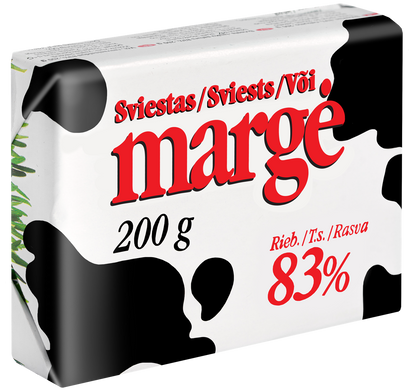 Butter MARGĖ, 83%, 200 g