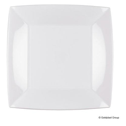 Disposable plates NICE, PP, white, 23x23 cm, 15 pcs.