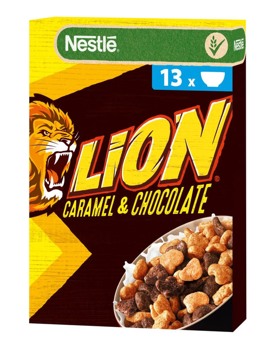 Cereal flakes NESTLE Lion, with chocolate and caramel, 400g