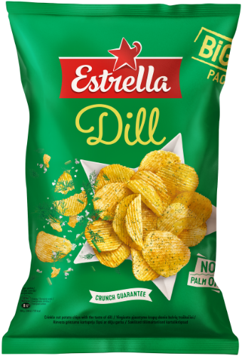 ESTRELLA chips, with dill, 180 g