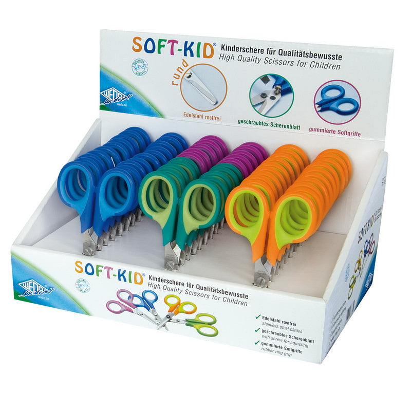 Scissors WEDO SOFT-KID, 11.5 cm, round, rubberized handle