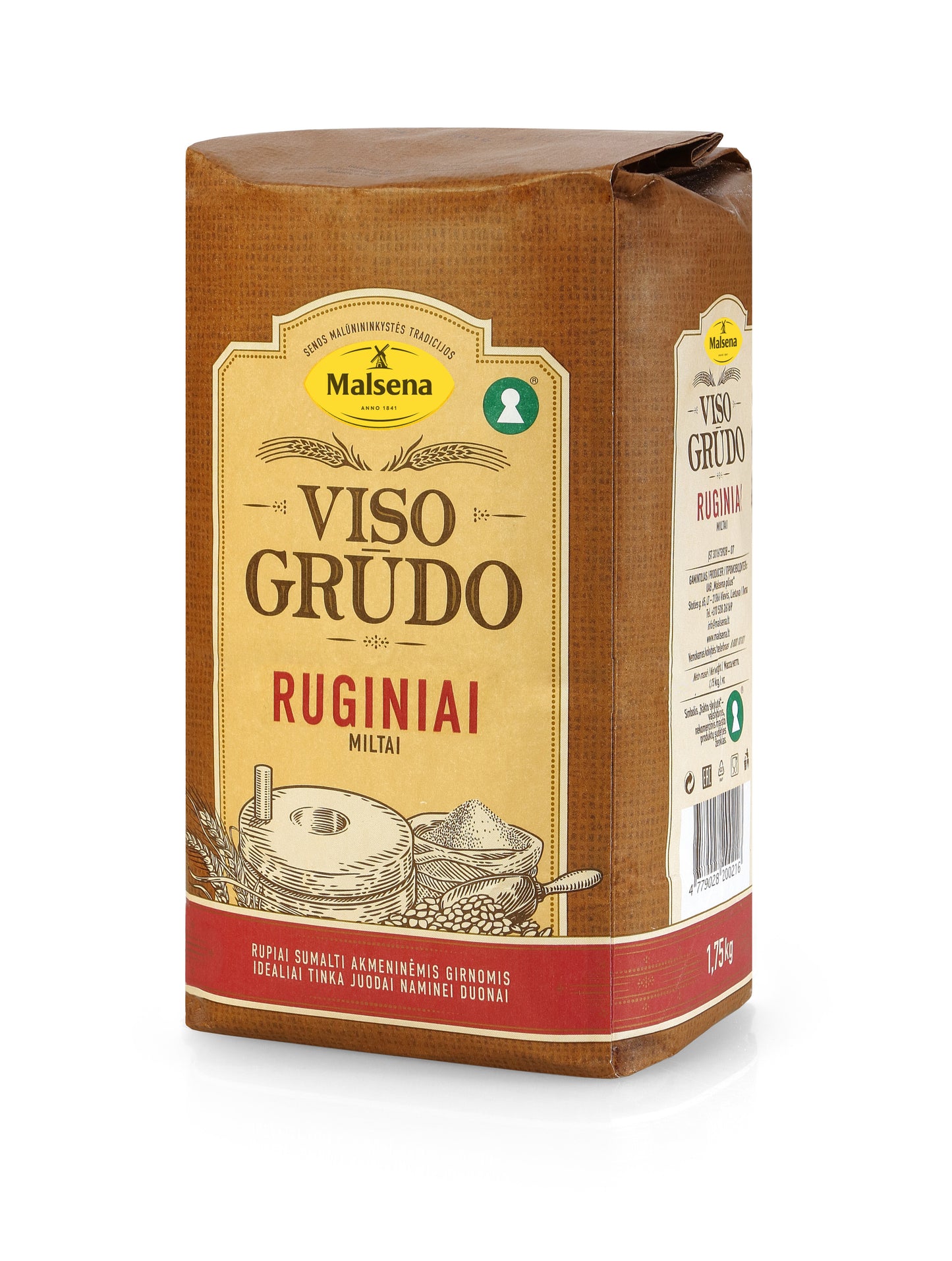Ruginiai miltai VISO GRŪDO, 1,75 kg