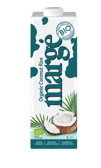 Organic coconut and rice drink MARGĖ, 1 l, LT-EKO-001 