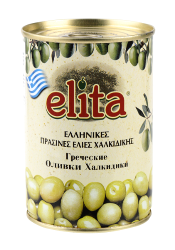 Olives ELITA green, large, pitted, size L, 360 g/ 190 g
