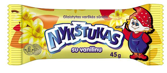 Glazed cottage cheese NYKŠTUKAS, vanilla, 45 g