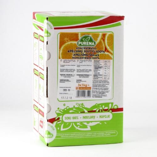 Orange juice concentrate PURENA, 100%, 4.2:0.8, 3 kg