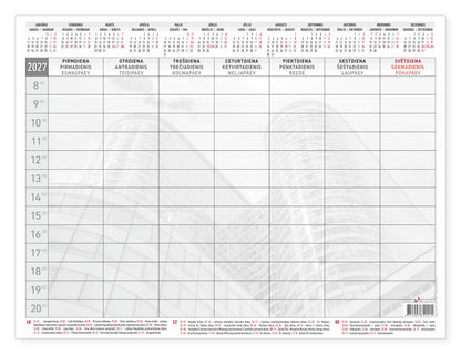 Desk calendar 2026, A3+, 53 sheets, weekly (Baltic)