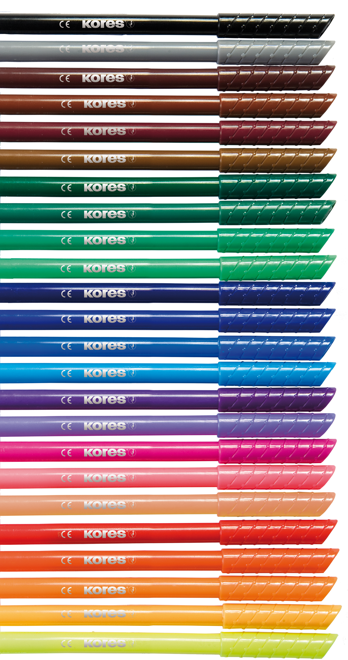 KORES FINE TIP felt-tip pens, 24 colors