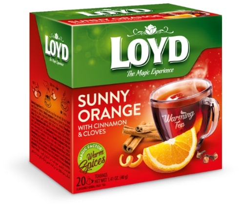 Herbal and fruit tea LOYD, orange cinnamon and clove flavor, 20 x 2g