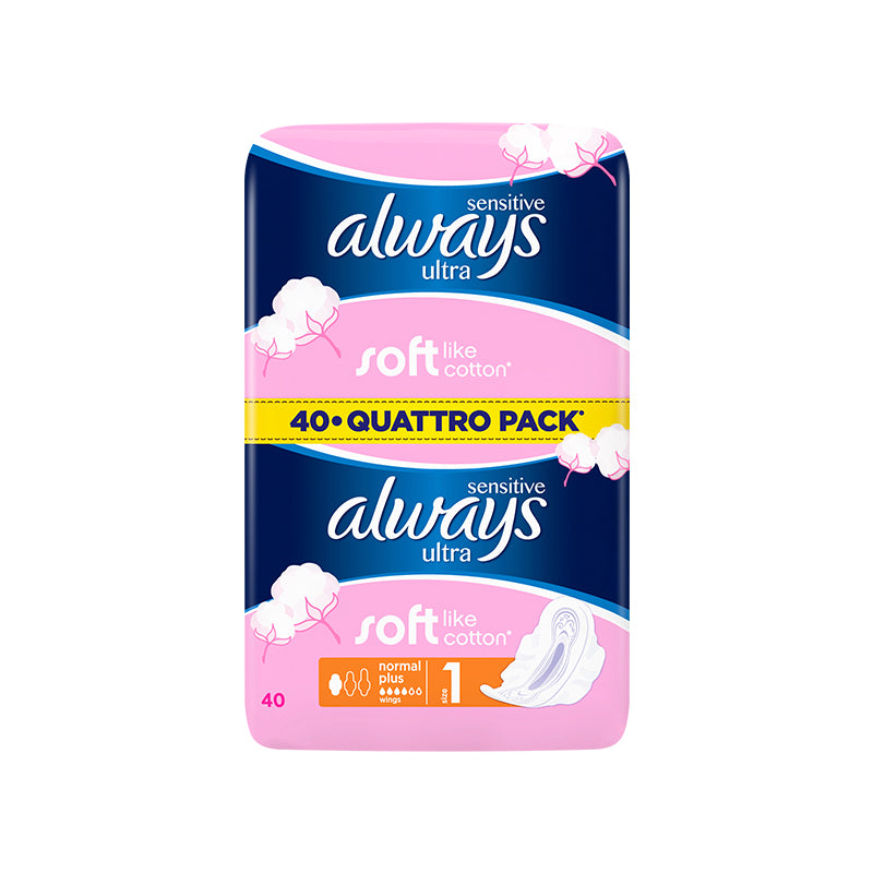 Sanitary pads ALWAYS Ultra Sensitive Quattro, 40 pcs.