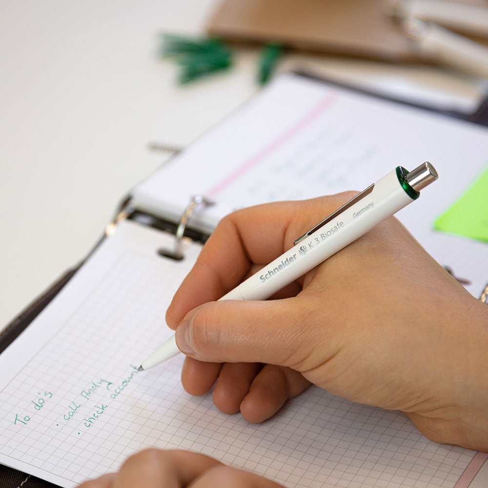 SCHNEIDER K3 BIOSAFE automatic ballpoint pen, 0.7 mm.