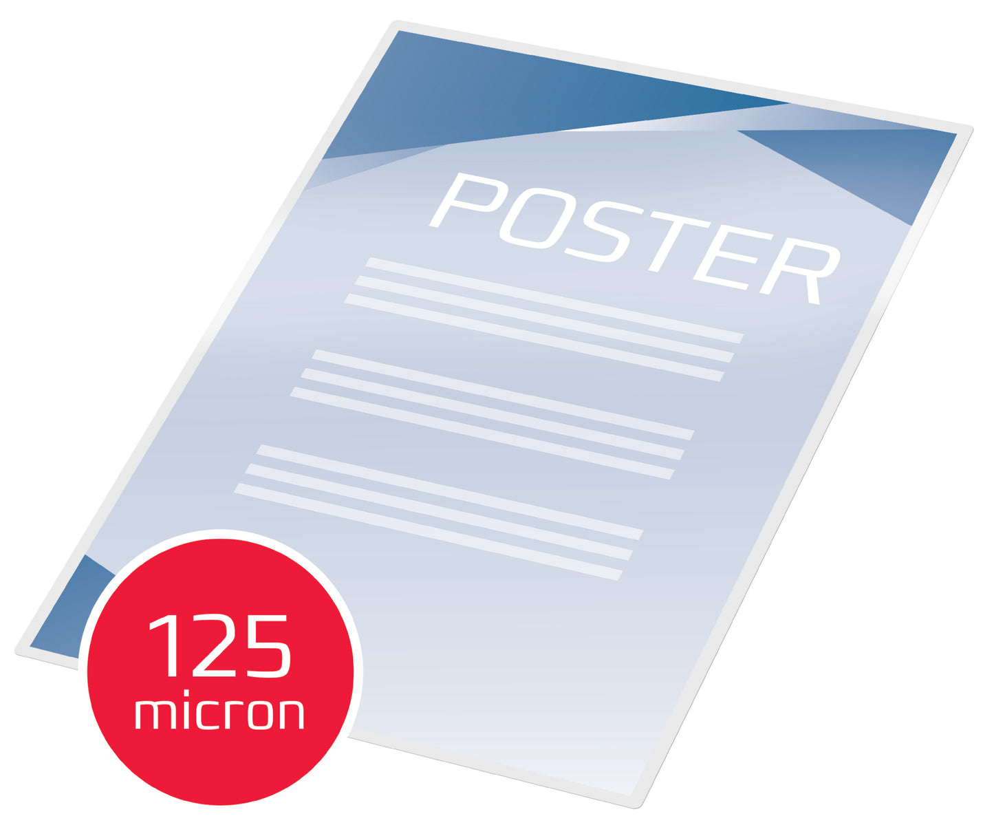 Laminating envelopes GBC, A3, 125 mic., glossy, 25 pcs.