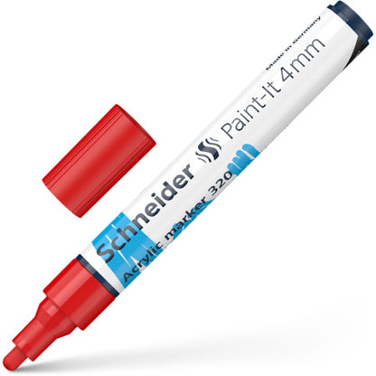 Acrylic marker SCHNEIDER Paint-it 320, 4 mm, red.