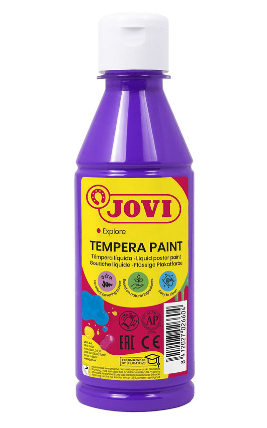 Liquid gouache in a bottle JOVI, 500 ml, purple color.