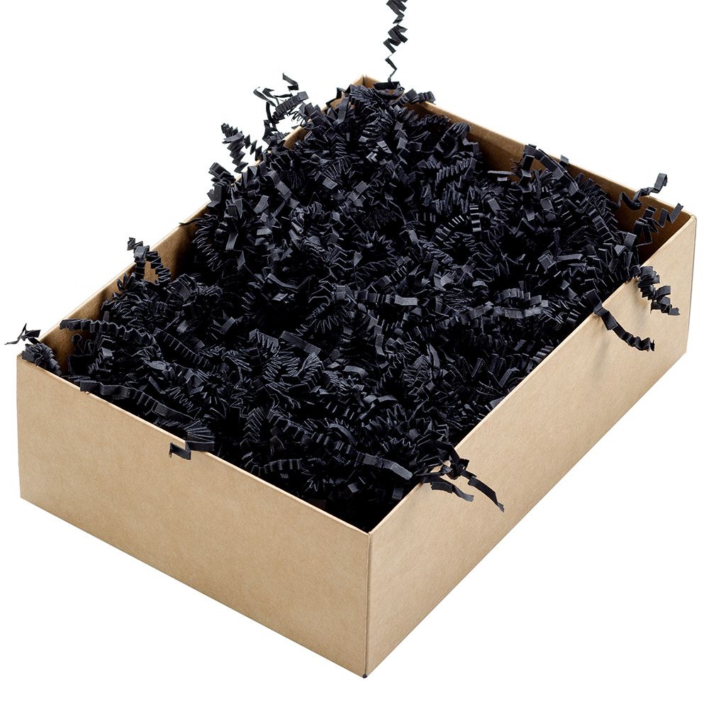 Paper shavings, 100 g, black.