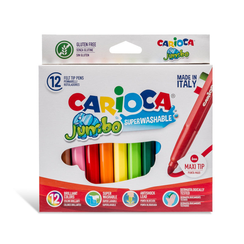CARIOCA JUMBO felt-tip pens, 12 colors