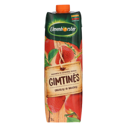 Apple and strawberry juice drink ELMENHORSTER Native, 30%, 1 l