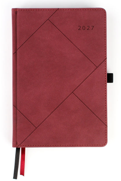 Calendar FASHION SPECIAL EDITION, 2026, PU, ​​A5, cherry color. LT