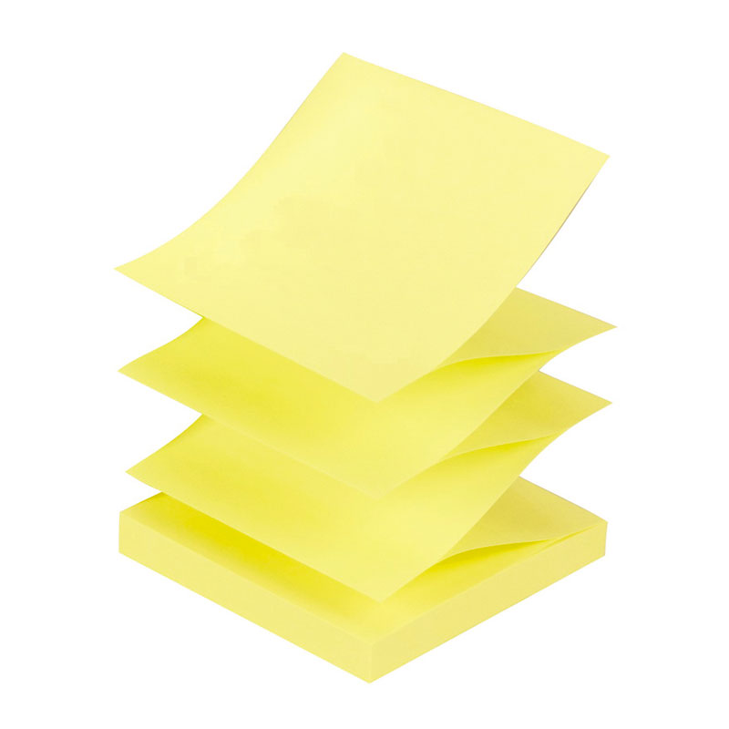 Lipnūs lapeliai FORPUS, Z-lankstymo, 75 x 75 mm, geltona sp., 100 lapelių