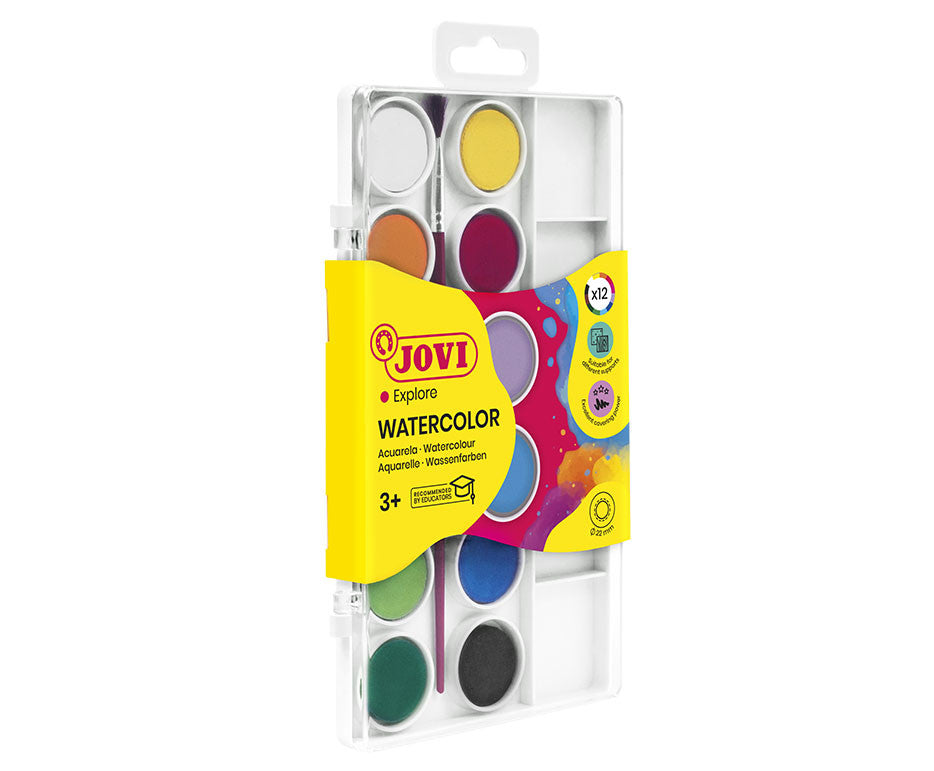 Akvareliniai dažai JOVI, 12 spalvų rinkinys