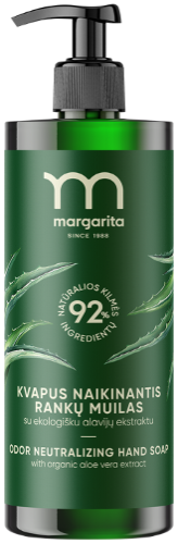 MARGARITA Naikinantis kvapus rankų muilas su alavijų ekstraktu 400ml