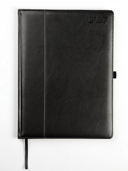 Kalendorius AMBASSADOR BLACK EDITION 2027, PU, A4, juoda (Baltic)