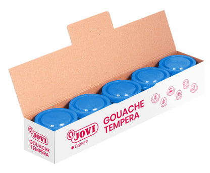 Guašas tempera JOVI Scholar, 5vnt. po 35ml, šviesiai mėlynos spalvos