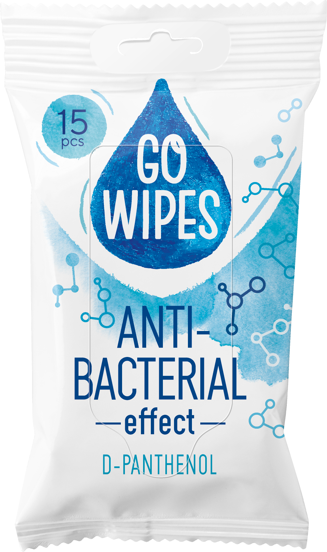 Wet wipes GOWIPES Antibact D-Panthenol 15 pcs