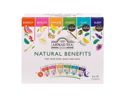Ahmad Tea Set of various types and herbal infusions, 6x10 packs.