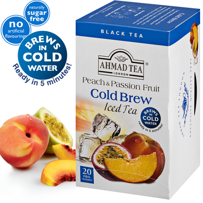Iced black tea AHMAD Peach &amp; Passion Fruit, 20 foil packets