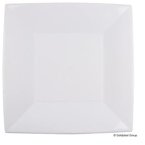 Disposable plates NICE, PP, white, 29x29 cm, 12 pcs.