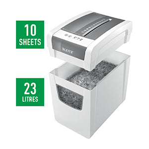 Dokumentų naikiklis LEITZ IQ Slim Home Office, P4, 23L, 4x28mm, 10 lapų